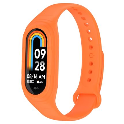 For Xiaomi Mi Band 8 Integrated Silicone Replacement Watch Band(Orange)