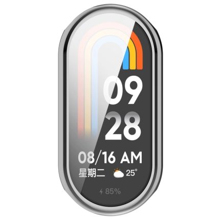 For Xiaomi Mi Band 8 Full Coverage TPU Electroplating Watch Protective Case(Silver)