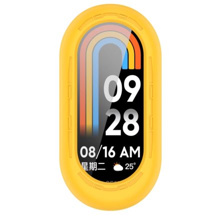 For Xiaomi Mi Band 8 Pure Color Silicone Watch Protective Case(Yellow)