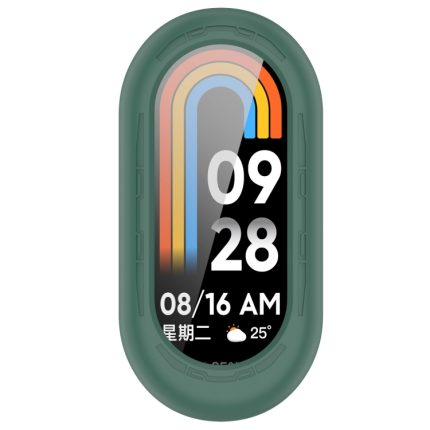 For Xiaomi Mi Band 8 Pure Color Silicone Watch Protective Case(Dark Green)