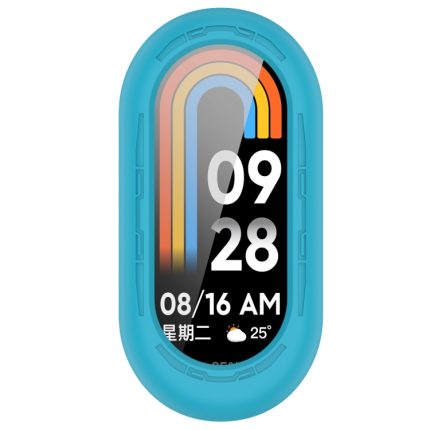 For Xiaomi Mi Band 8 Pure Color Silicone Watch Protective Case(Sky Blue)