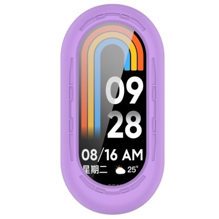 For Xiaomi Mi Band 8 Pure Color Silicone Watch Protective Case(Purple)