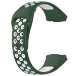 Xiaomi For Redmi Watch 3 Lite / Watch 3 Active Two Color Silicone Watch Band (ΠΡΑΣΙΝΟ +ΑΣΠΡΟ ) - Image 3