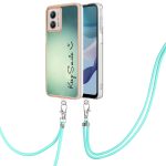 Για Motorola Moto G53 / G13 / G23 επιμεταλλωμένη θήκη τηλεφώνου IMD διπλής όψης με κορδόνι