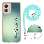 Για Motorola Moto G53 / G13 / G23 επιμεταλλωμένη θήκη τηλεφώνου IMD διπλής όψης με κορδόνι - Image 3