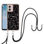 Για Motorola Moto G53 / G13 / G23 επιμεταλλωμένη θήκη τηλεφώνου IMD διπλής όψης με κορδόνι - Image 2