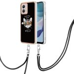 Για Motorola Moto G53 / G13 / G23 Επιμεταλλωμένη θήκη τηλεφώνου IMD διπλής όψης με κορδόνι