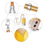 For Motorola Moto G53 / G13 / G23 Electroplating Dual-side IMD Phone Case with Lanyard(Draft Beer) - Image 4