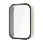 For Xiaomi Mi Band 8 Pro PC + Tempered Film Integrated Watch Protective Case(Ivory White)