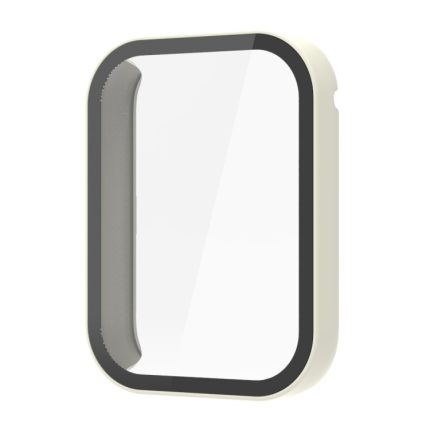 For Xiaomi Mi Band 8 Pro PC + Tempered Film Integrated Watch Protective Case(Ivory White)