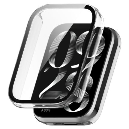 For Xiaomi Mi Band 8 Pro PC + Tempered Glass Film Integrated Watch Protective Case(Transparent)