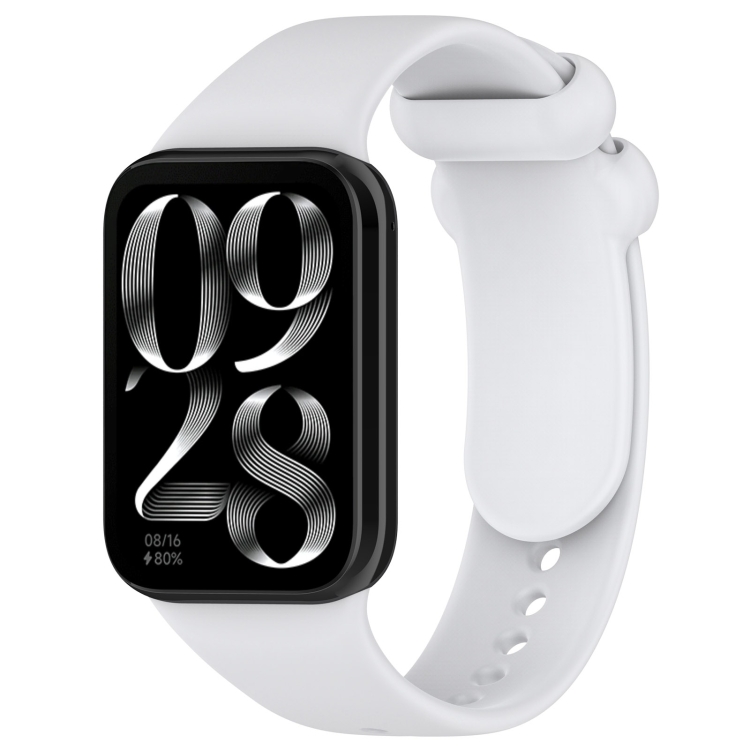 EDA005673201K For Xiaomi Mi Band 8 Pro Solid Color Black Buckle Silicone Watch Band(Light Grey) - Image 1