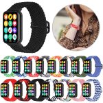 For Xiaomi Mi Band 8 Pro 18mm Buckle Nylon Braided Watch Band(Pink) - Image 2