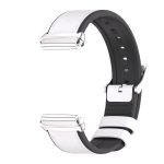 For Redmi Watch 3 Lite / Watch 3 Active Mijobs TPU Leather Watch Band(White Silver) - Image 3