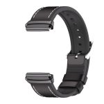 For Redmi Watch 3 Lite / Watch 3 Active Mijobs TPU Leather Watch Band(Black) - Image 3