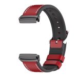 For Redmi Watch 3 Lite / Watch 3 Active Mijobs TPU Leather Watch Band(Red Black) - Image 3