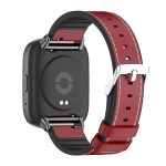 For Redmi Watch 3 Lite / Watch 3 Active Mijobs TPU Leather Watch Band(Red Black) - Image 4