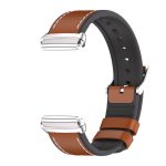 For Redmi Watch 3 Lite / Watch 3 Active Mijobs TPU Leather Watch Band(Brown Silver) - Image 3