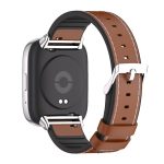 For Redmi Watch 3 Lite / Watch 3 Active Mijobs TPU Leather Watch Band(Brown Silver) - Image 4