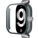 For Redmi Watch 4 PC + Tempered Glass Integrated Watch Protective Case(Pine Green)