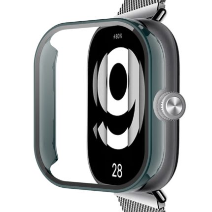 For Redmi Watch 4 PC + Tempered Glass Integrated Watch Protective Case(Pine Green)