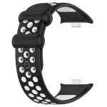 For Redmi Watch 4 Two Color Silicone Sports Watch Band(Black White) - Image 2