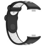 For Redmi Watch 4 Two Color Silicone Sports Watch Band(Black White) - Image 3