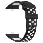 For Redmi Watch 4 Two Color Silicone Sports Watch Band(Black White) - Image 4