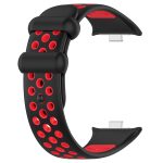 For Redmi Watch 4 Two Color Silicone Sports Watch Band(Black Red) - Image 2