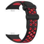 For Redmi Watch 4 Two Color Silicone Sports Watch Band(Black Red) - Image 4