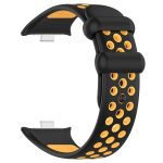 For Redmi Watch 4 Two Color Silicone Sports Watch Band(Black Yellow) - Image 4