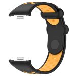 For Redmi Watch 4 Two Color Silicone Sports Watch Band(Black Yellow) - Image 5