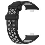 For Redmi Watch 4 Two Color Silicone Sports Watch Band(Black Grey) - Image 2