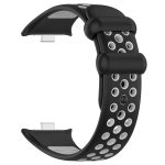 For Redmi Watch 4 Two Color Silicone Sports Watch Band(Black Grey) - Image 4