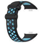 For Redmi Watch 4 Two Color Silicone Sports Watch Band(Black Blue) - Image 2
