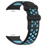 For Redmi Watch 4 Two Color Silicone Sports Watch Band(Black Blue) - Image 4