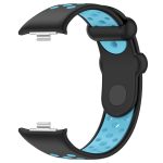 For Redmi Watch 4 Two Color Silicone Sports Watch Band(Black Blue) - Image 5
