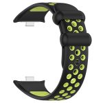 For Redmi Watch 4 Two Color Silicone Sports Watch Band(Black Lime) - Image 4