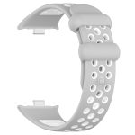 For Redmi Watch 4 Two Color Silicone Sports Watch Band(Grey White) - Image 4