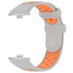 For Redmi Watch 4 Two Color Silicone Sports Watch Band(Grey Orange) - Image 5