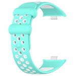 For Redmi Watch 4 Two Color Silicone Sports Watch Band(Teal White) - Image 2