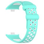 For Redmi Watch 4 Two Color Silicone Sports Watch Band(Teal White) - Image 4
