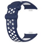 For Redmi Watch 4 Two Color Silicone Sports Watch Band(Midnight Blue White) - Image 2
