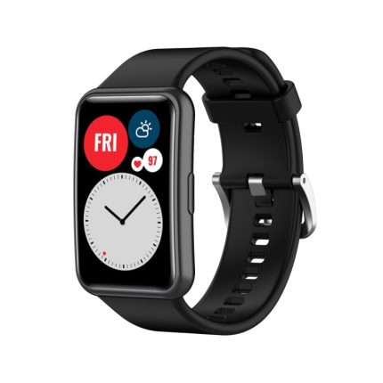For Huawei Watch Fit TIA-B09 Silicone Watch Band(Black)