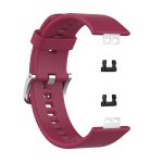 For Huawei Watch Fit TIA-B09 Silicone Watch Band(wine red) - Image 4