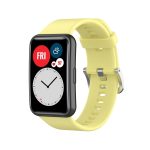 For Huawei Watch Fit TIA-B09 Silicone Watch Band(yellow)