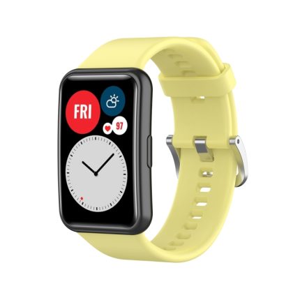 For Huawei Watch Fit TIA-B09 Silicone Watch Band(yellow)