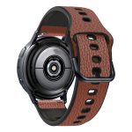 For Huawei Watch GT Runner / Watch GT 3 46mm TPU +Lychee Pattern Leather Watch Band(Light Brown) - Image 2