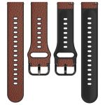 For Huawei Watch GT Runner / Watch GT 3 46mm TPU +Lychee Pattern Leather Watch Band(Light Brown) - Image 3