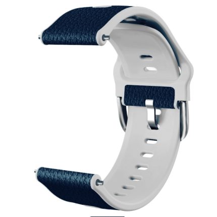 Για Huawei Watch GT Runner / Watch GT 3 46mm   Για Huawei Watch GT 3 42mm / Watch GT 2 42mm TPU +Lychee Pattern Δερμάτινο λουράκι ρολογιού (Μπλε)